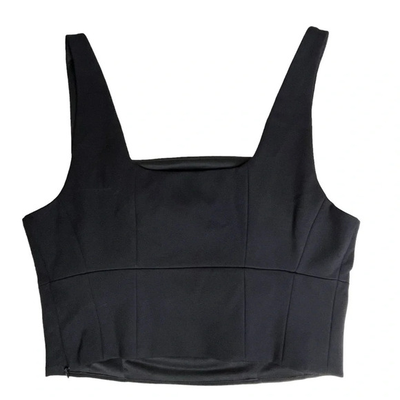 Bailey 44 NWT Black Square Neck Crop Top Tank Size X-Small - Picture 2 of 15